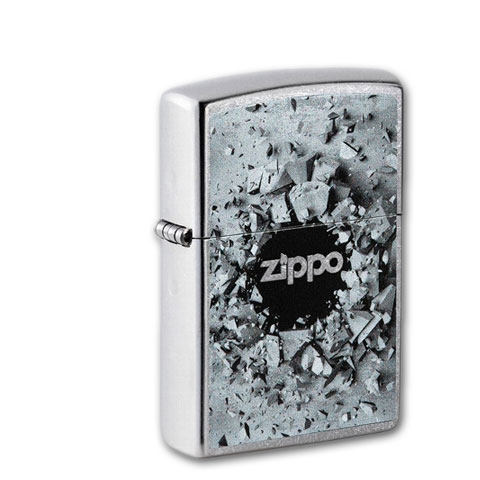 Zippo Street Chrom Concrete Hole Design