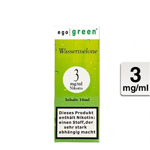 Ego Green E-Liquid Wassermelone 3mg Nikotin