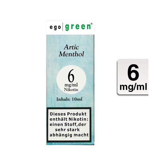 Ego Green E-Liquid Artic Menthol 6mg Nikotin