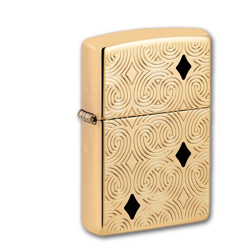 Zippo Messing poliert Armor Geometric Design