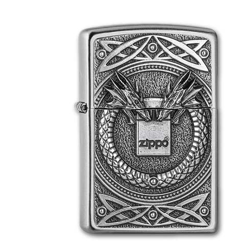 Zippo Chrom satiniert Dragons with Zippo