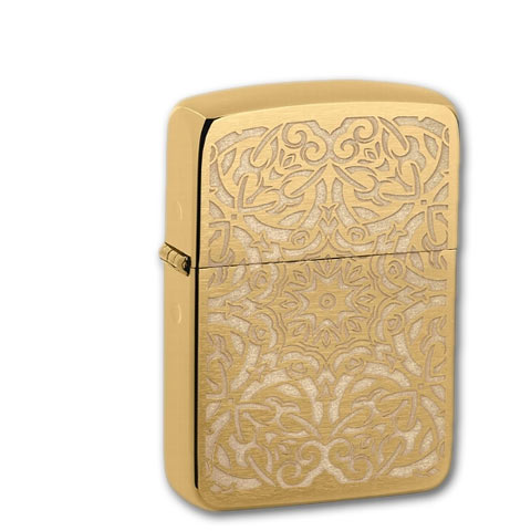 Zippo Messing gebürstet Ornamental Design