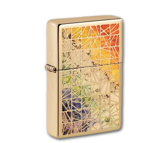 Zippo Messing poliert Pattern Design