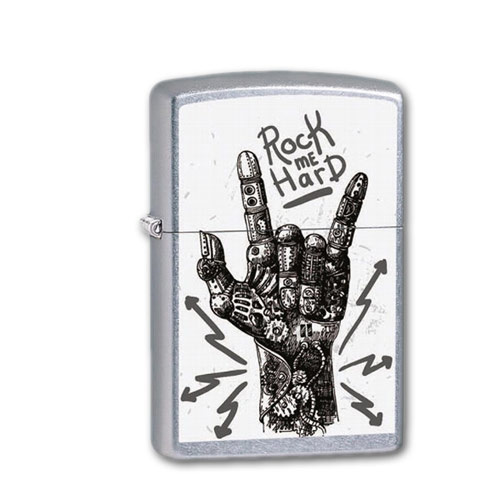 Zippo Street Chrom Rock Hand Design