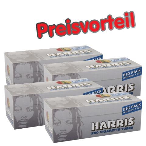 4 x Harris Zigarettenhülsen, 250er