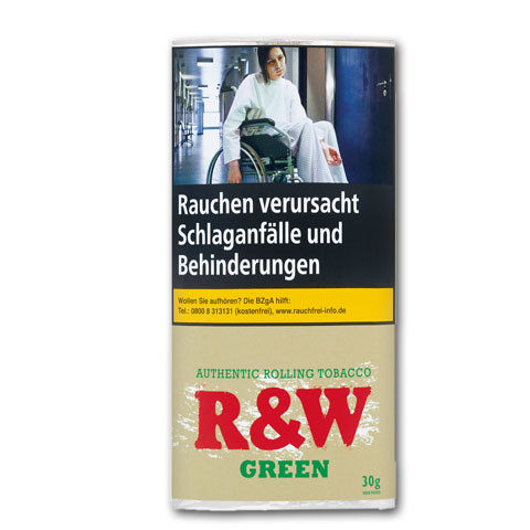 R&W Green Authentic Rolling Tobacco [RAW], 30g