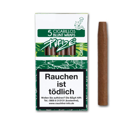 Purize Green Blunt Wraps Zigarillos, 5er