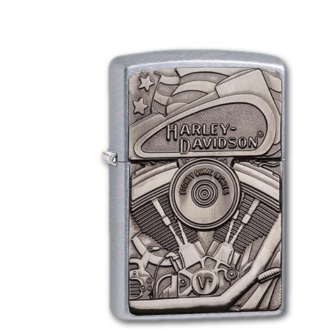 Zippo Chrom gebürstet Harley Davidson