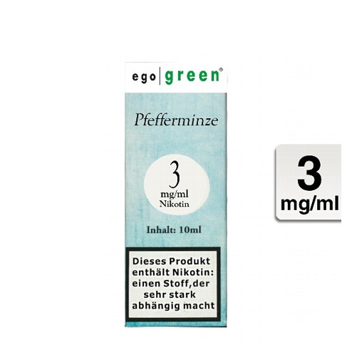 Ego Green E-Liquid Pfefferminz 3mg Nikotin