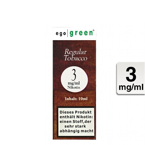 Ego Green E-Liquid Regular Tobacco 3mg Nikotin