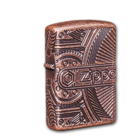 Zippo Kupfer Antik Gear Multi Cut