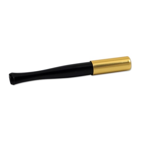 Zigaretten-Spitze Ermuri Automatic - Schwarz-Gold, 11cm