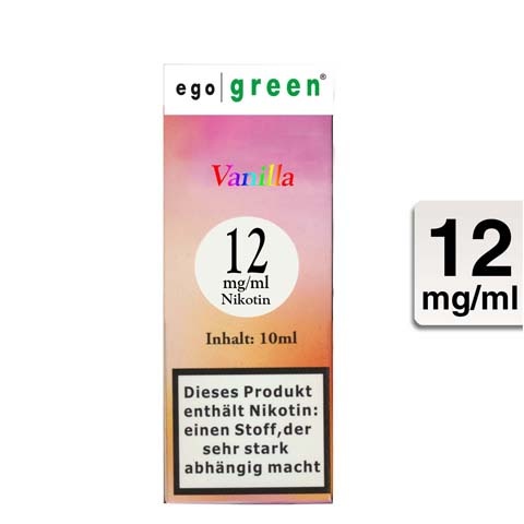 Ego Green E-Liquid Vanilla 12mg Nikotin