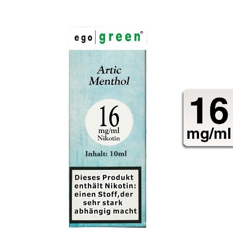 Ego Green E-Liquid Artic Menthol 16mg Nikotin