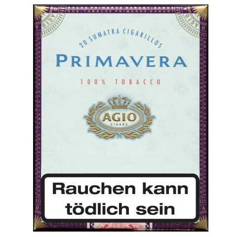 Agio Primavera Sumatra Zigarillos, 20er Schachtel