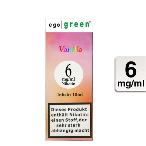 Ego Green E-Liquid Vanilla 6mg Nikotin